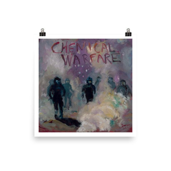 Chemical Warfare. Poster print