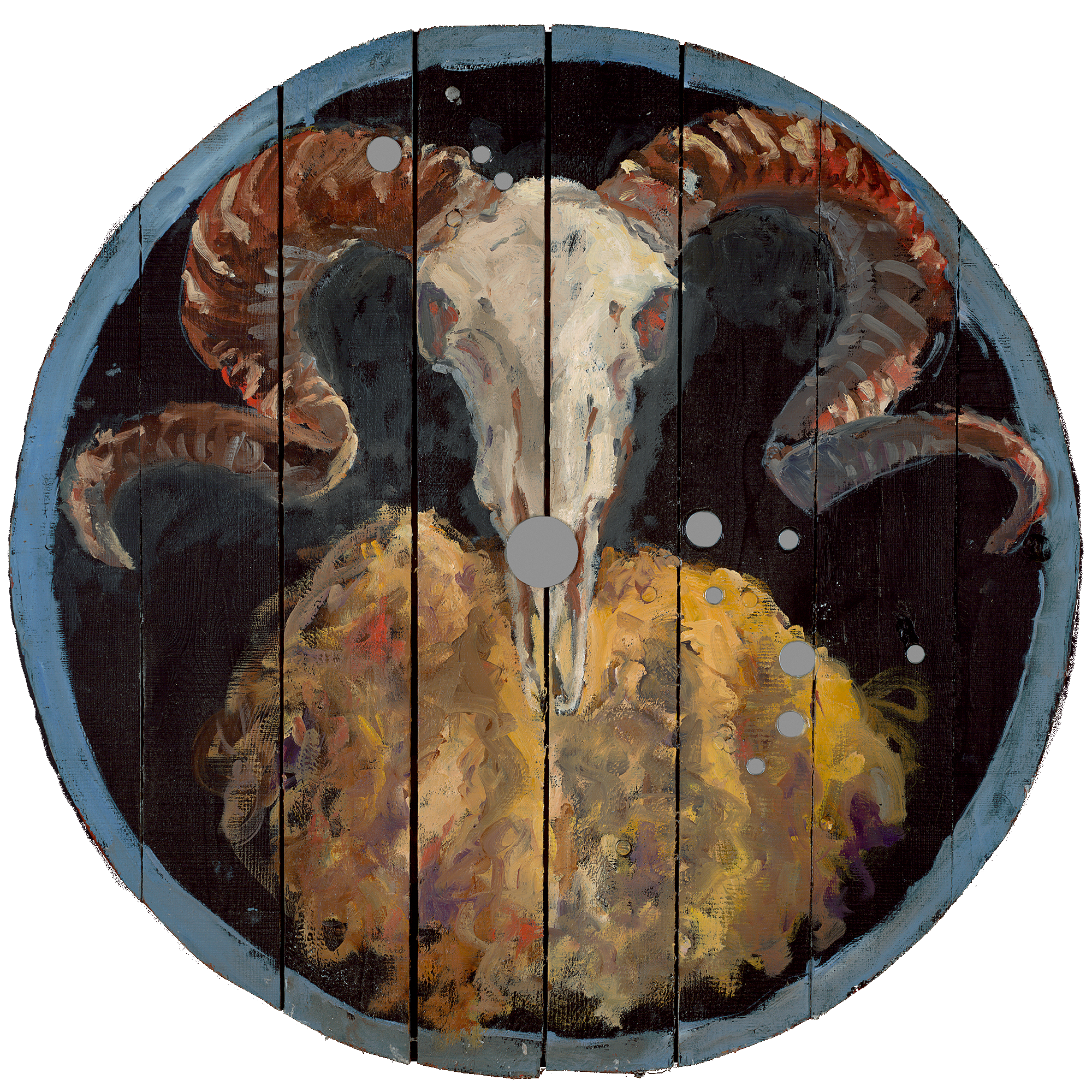 2017. Viking Shield: Aries  Canvas print on shield