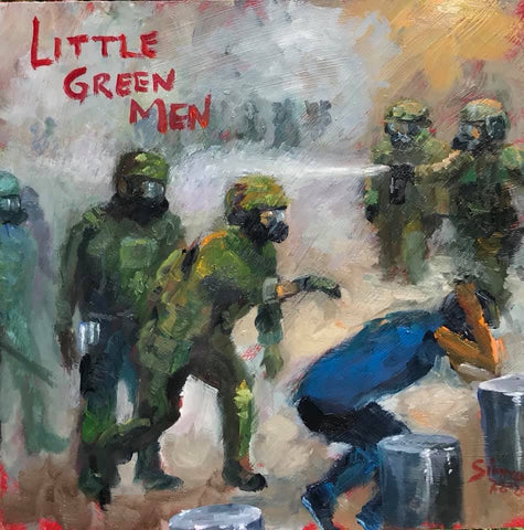 Little Green Men. Original Painting and Art Prints
