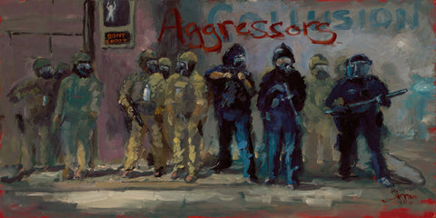 Aggressors / Collusion. Original Painting and Art Prints